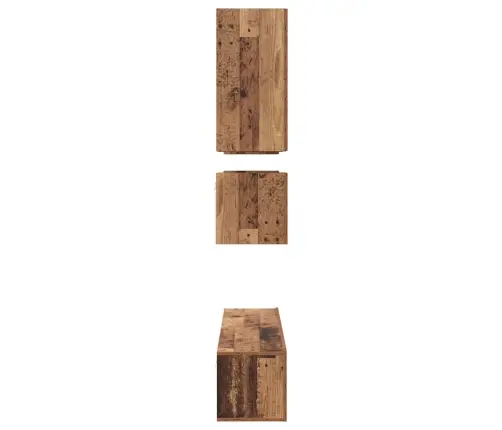 Tv Skapīšu Komplekts Ar Plauktu 8 Pcs Vecs Koks 80 X 30 X 30 Cm Vidaxl