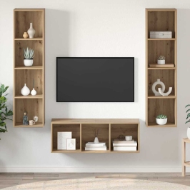 Tv Kapi Komplekt Seinale Kinnitatav 3 Pcs Käsitöötamm Tehispuit