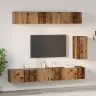 Tv Skapīšu Komplekts 6 Pcs Vecs Koks Standarta Vidējs Vidaxl