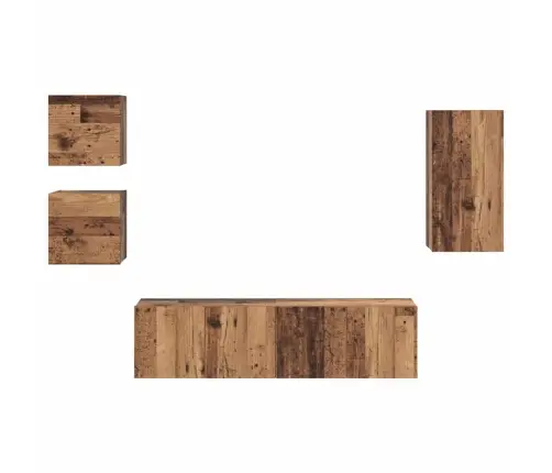 Televizoriaus Spintelė 5 Pcs Sena Mediena 30.5 X 30 X 60 Cm