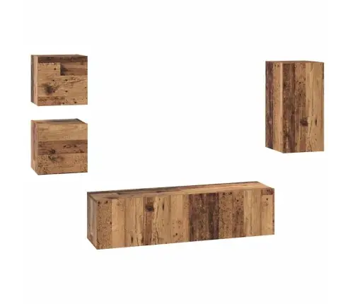 Televizoriaus Spintelė 5 Pcs Sena Mediena 30.5 X 30 X 60 Cm