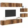 Tv Skapīšu Komplekts 8 Pcs Vecs Koks 60 X 30 X 30.5 Cm Vidaxl