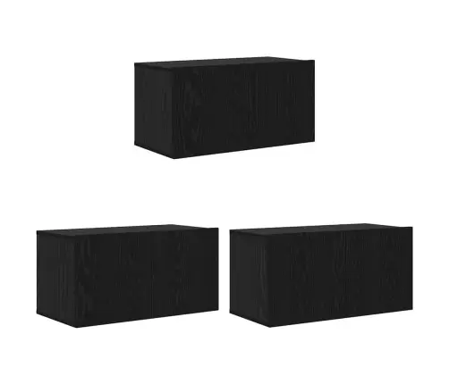 Tv Skapīšu Komplekts 8 Pcs Melns Ozols 60 X 30 X 30.5 Cm Vidaxl