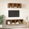 Tv Skapju Komplekts 2 Pcs Vecs Koks 37 X 37 X 142.5 Cm Vidaxl