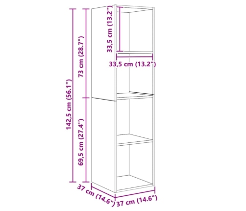 Tv Skapju Komplekts 2 Pcs Vecs Koks 37 X 37 X 142.5 Cm Vidaxl