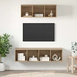 Tv Kapi Komplekt Seinale Kinnitatav 2 Pcs Käsitöötamm Tehispuit