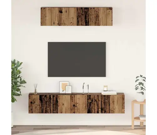 Tv Kapi Komplekt Seinale Kinnitatav 4 Pcs Vana Puit Tehispuit