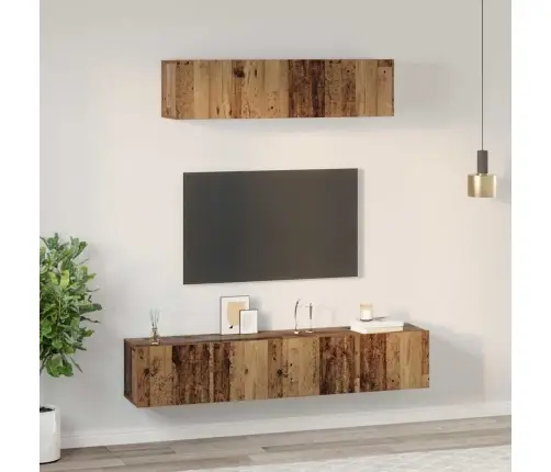 Tv Kapi Komplekt Seinale Kinnitatav 4 Pcs Vana Puit Tehispuit