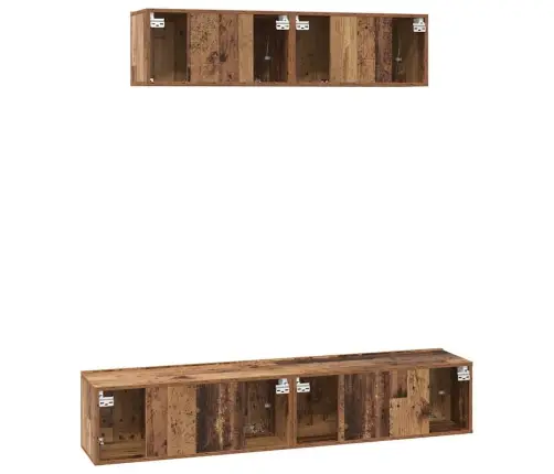 Tv Kapi Komplekt Seinale Kinnitatav 4 Pcs Vana Puit Tehispuit