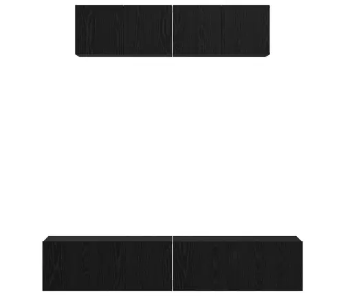 Seina Tv Kapid Seinale Kinnitatav 4 Pcs Must Tamm Tehispuit