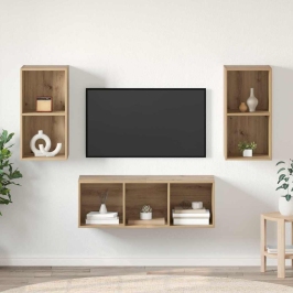 Tv Skapīšu Komplekts Amatnieku Ozola 37 X 37 X 107 Cm Vidaxl