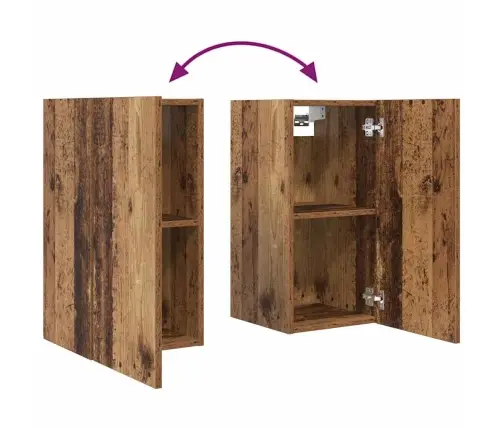 Tv Skapīšu Komplekts Ar Plauktu 4 Pcs Vecs Koks 60 X 30 X 30 Cm Vidaxl