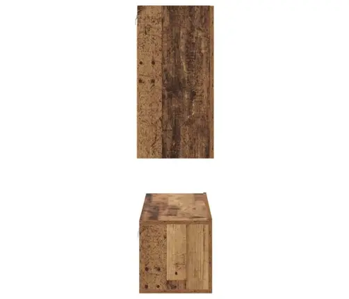 Tv Skapīšu Komplekts Ar Plauktu 4 Pcs Vecs Koks 60 X 30 X 30 Cm Vidaxl