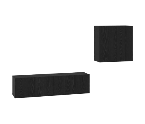 Tv Skapju Komplekts 4 Pcs Melni Ozoli 120 X 30 X 30 Cm Vidaxl