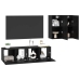 Tv Skapju Komplekts 4 Pcs Melni Ozoli 120 X 30 X 30 Cm Vidaxl