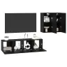 Tv Skapju Komplekts 4 Pcs Melni Ozoli 120 X 30 X 30 Cm Vidaxl