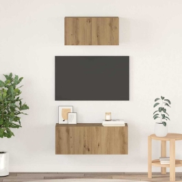 Tv Skapīšu Komplekts 2 Pcs Amatnieku Ozola Inženierijas Koks Vidaxl