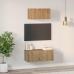 Tv Skapju Komplekts 2 Pcs Amatnieku Ozola 80 X 30 X 30 Cm Vidaxl