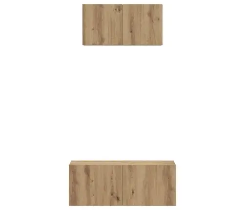 Tv Skapju Komplekts 2 Pcs Amatnieku Ozola 80 X 30 X 30 Cm Vidaxl