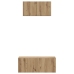 Tv Skapju Komplekts 2 Pcs Amatnieku Ozola 80 X 30 X 30 Cm Vidaxl