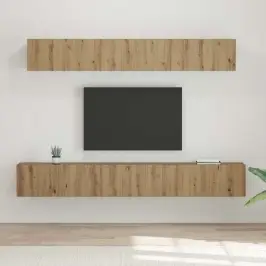 Tv Skapju Komplekts 5 Pcs Amatnieku Ozola Inženierijas Koks Vidaxl