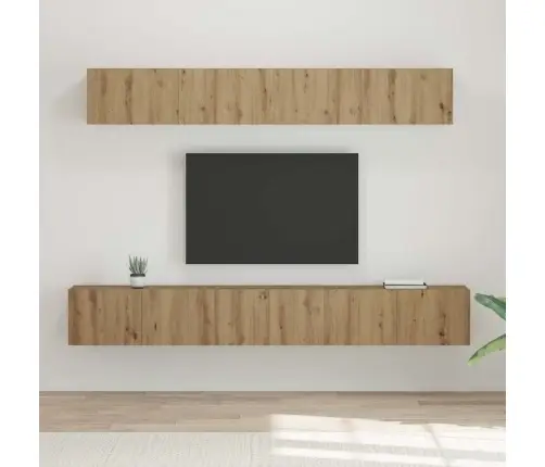 Tv Skapju Komplekts Ar Plauktu 5 Pcs Amatnieku Ozola Vidaxl