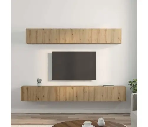 Tv Skapju Komplekts Ar Plauktu 5 Pcs Amatnieku Ozola Vidaxl