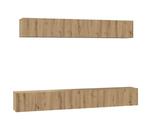 Tv Skapju Komplekts Ar Plauktu 5 Pcs Amatnieku Ozola Vidaxl