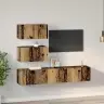 Tv Skapīšu Komplekts 4 Pcs Vecs Koks 80 X 30 X 30 Cm Vidaxl