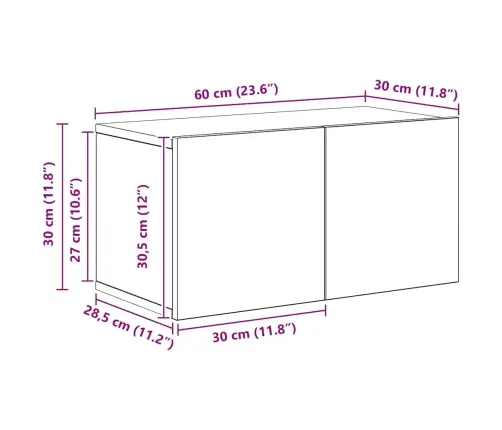 Tv Skapīšu Komplekts 4 Pcs Amatnieku Ozola 80 X 30 X 30 Cm Vidaxl