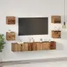 Tv Skapīšu Komplekts 7 Pcs Vecs Koks 60 X 30 X 30 Cm Vidaxl