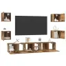 Tv Skapīšu Komplekts 7 Pcs Vecs Koks 60 X 30 X 30 Cm Vidaxl