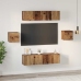 Tv Skapīšu Komplekts 6 Pcs Vecs Koks Vidējs 30.5 X 30 X 30 Cm Vidaxl