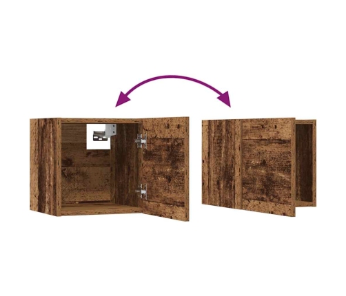 Tv Skapīšu Komplekts 6 Pcs Vecs Koks Vidējs 30.5 X 30 X 30 Cm Vidaxl