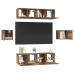 Tv Skapīšu Komplekts 6 Pcs Vecs Koks Vidējs 30.5 X 30 X 30 Cm Vidaxl