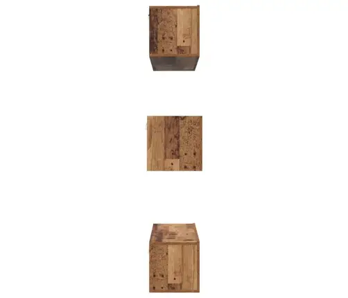 Tv Spintelių Komplektas 6 Pcs Senovinis Medis Apdirbta Mediena