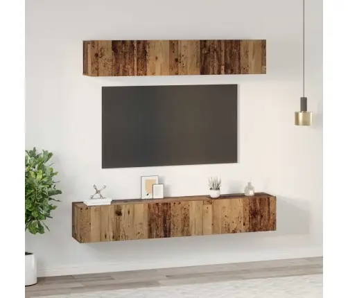 Tv Skapju Komplekts Ar Plauktu 5 Pcs Vecs Koks Standarta Vidējs Vidaxl