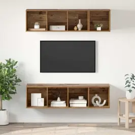 Tv Spintelės Komplektas Sena Mediena Apdirbta Mediena