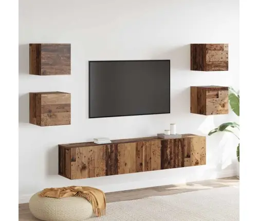Televizora Skapīša 6 Pcs Brūna 160 X 30 X 30 Cm Vidaxl