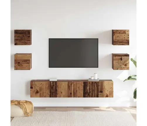 Televizora Skapīša 6 Pcs Brūna 160 X 30 X 30 Cm Vidaxl