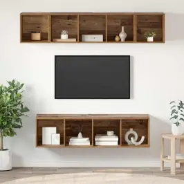 Tv Skapīšu Komplekts 4 Pcs Vecs Koks Inženierijas Koks Vidaxl