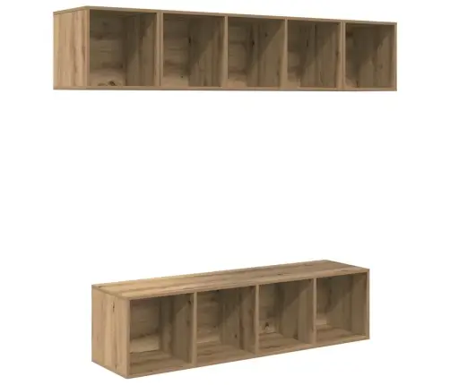 Tv Skapīšu Komplekts 4 Pcs Amatnieku Ozola 37 X 37 X 142.5 Cm Vidaxl
