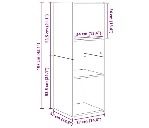 Tv Skapīšu Komplekts 4 Pcs Amatnieku Ozola 37 X 37 X 142.5 Cm Vidaxl