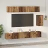 Tv Skapīšu Komplekts 6 Pcs Vecs Koks 100 X 30 X 30 Cm Vidaxl