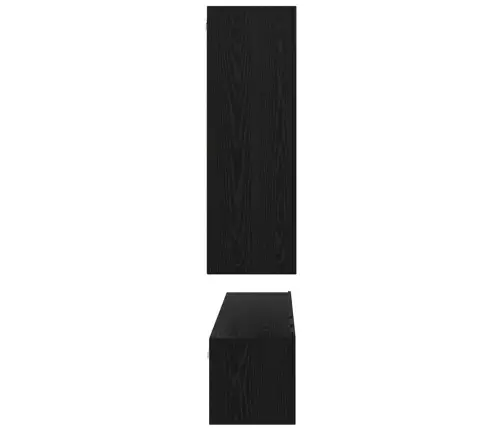 Telerikapi Komplekt 5 Pcs Must Tamm Keskmine 30.5 X 30 X 90 Cm