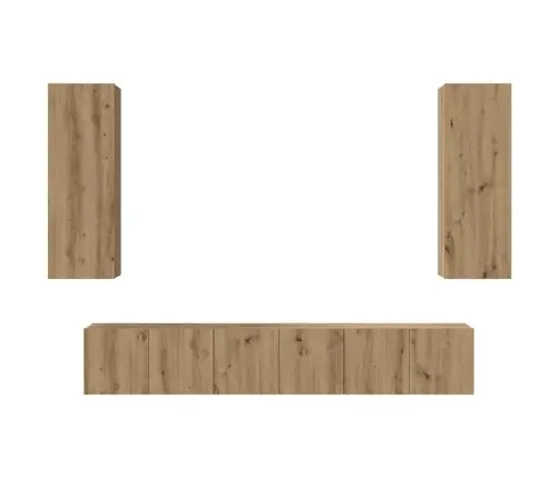 Tv Skapīšu Komplekts 4 Pcs Amatnieku Ozola 30.5 X 30 X 90 Cm Vidaxl