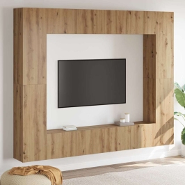 Televizora Skapīša 8 Pcs Brūna 221 X 30 X 180 Cm Vidaxl