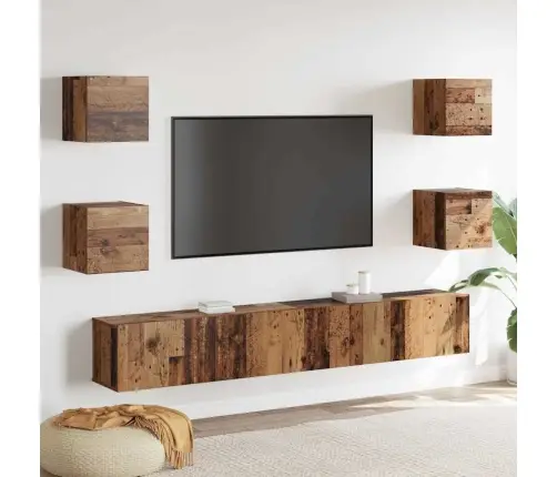 Televizora Skapīša 6 Pcs Brūna 200 X 30 X 30 Cm Vidaxl