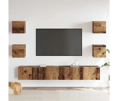 Televizora Skapīša 6 Pcs Brūna 200 X 30 X 30 Cm Vidaxl