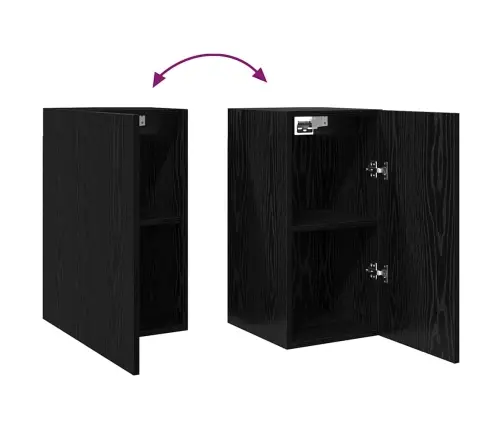 Tv Skapīšu Komplekts 4 Pcs Melni Ozoli Vidējs 60 X 30 X 30 Cm Vidaxl